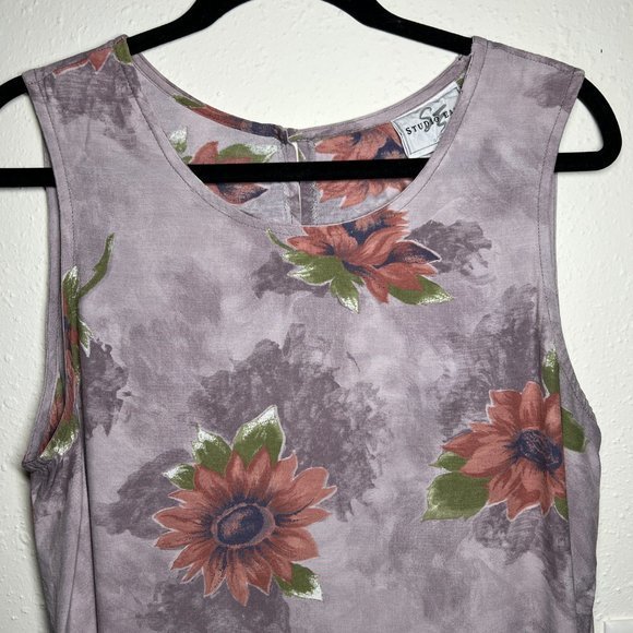 Vintage‎ Purple Floral Maxi Dress - Picture 5 of 7